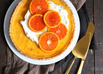 Orange Tart with Caramelized Oranges | Bake to the roots