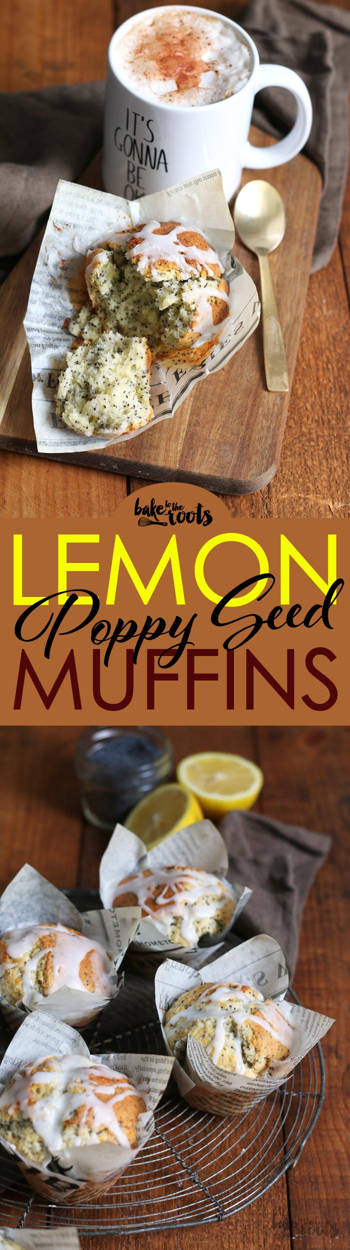 Delicious coffee house style Lemon Poppy Seed Muffins | Bake to the roots