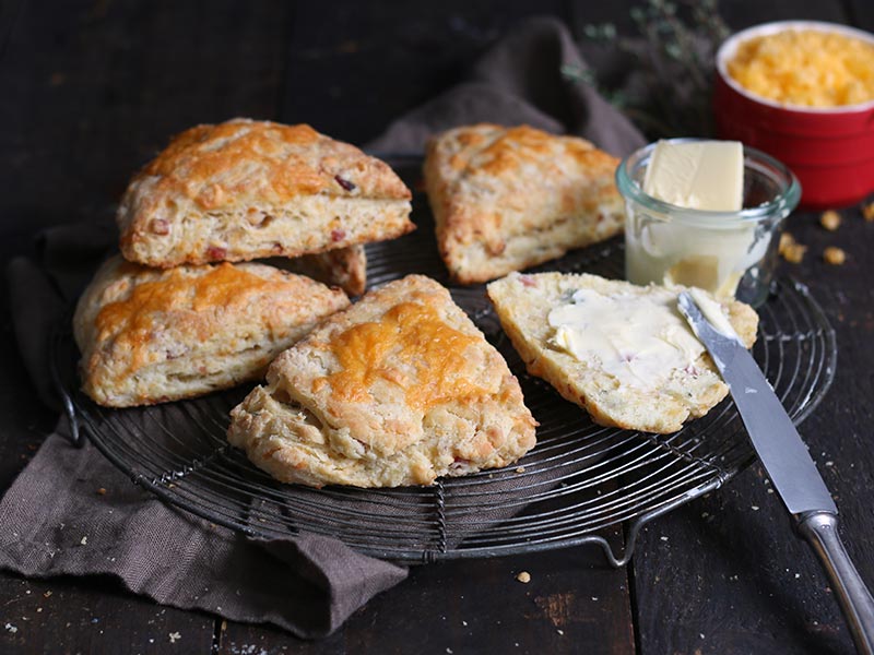 Cheddar Speck Scones | Bake to the roots