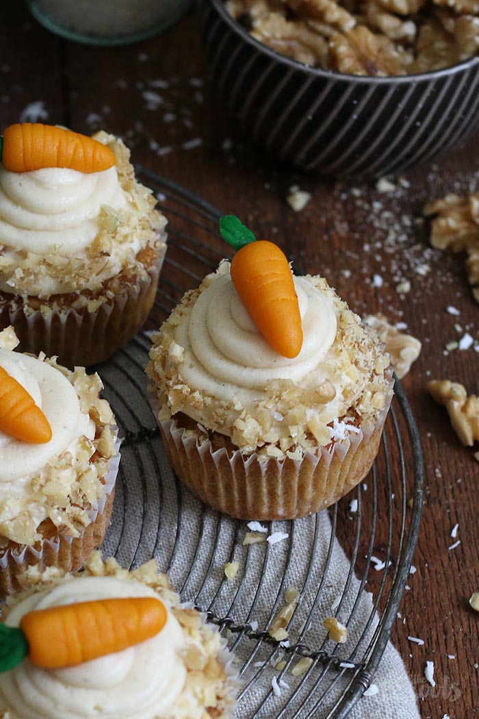 Carrot Cake Cupcakes | Bake to the roots