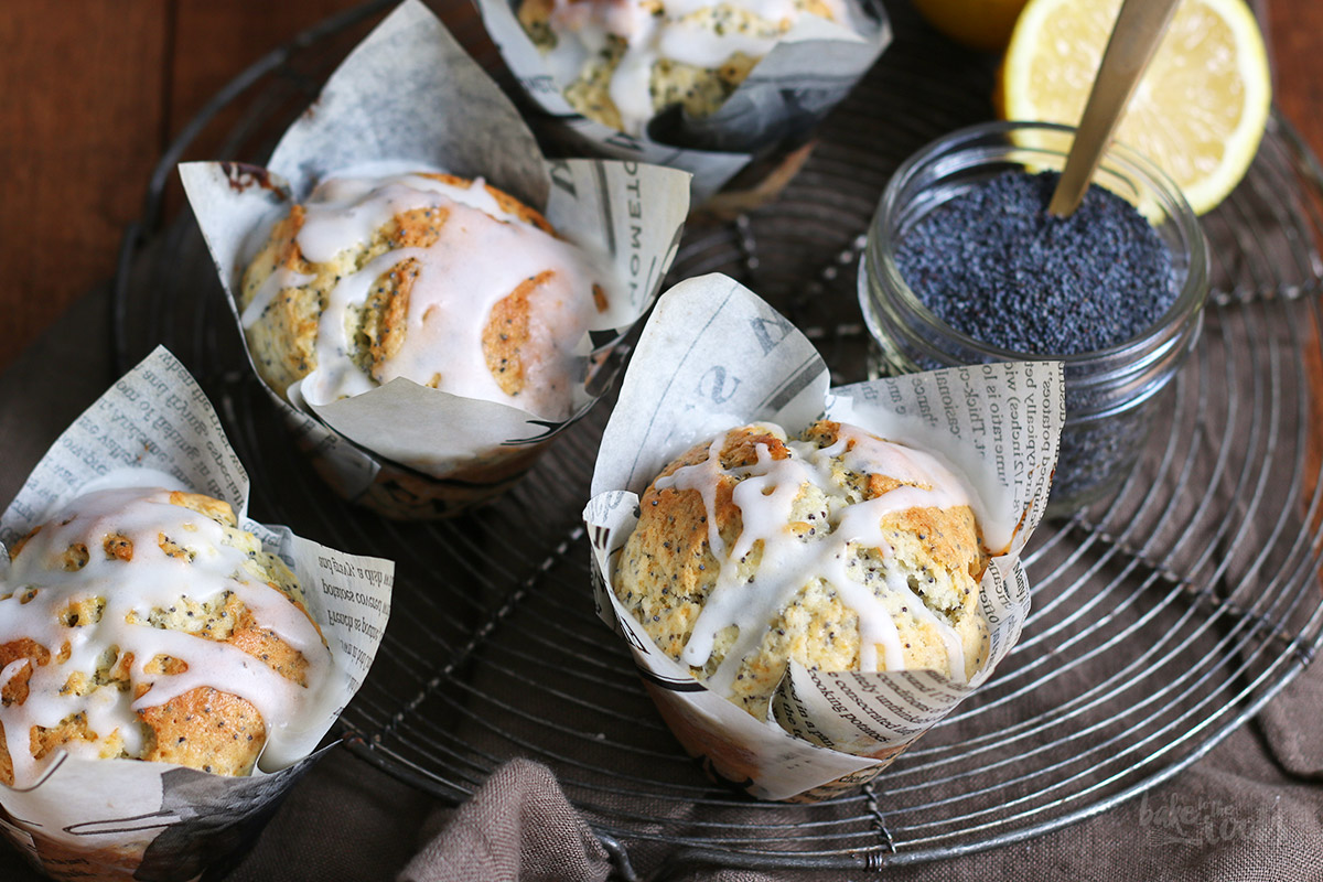 Lemon Poppy Seed Muffins | Bake to the roots