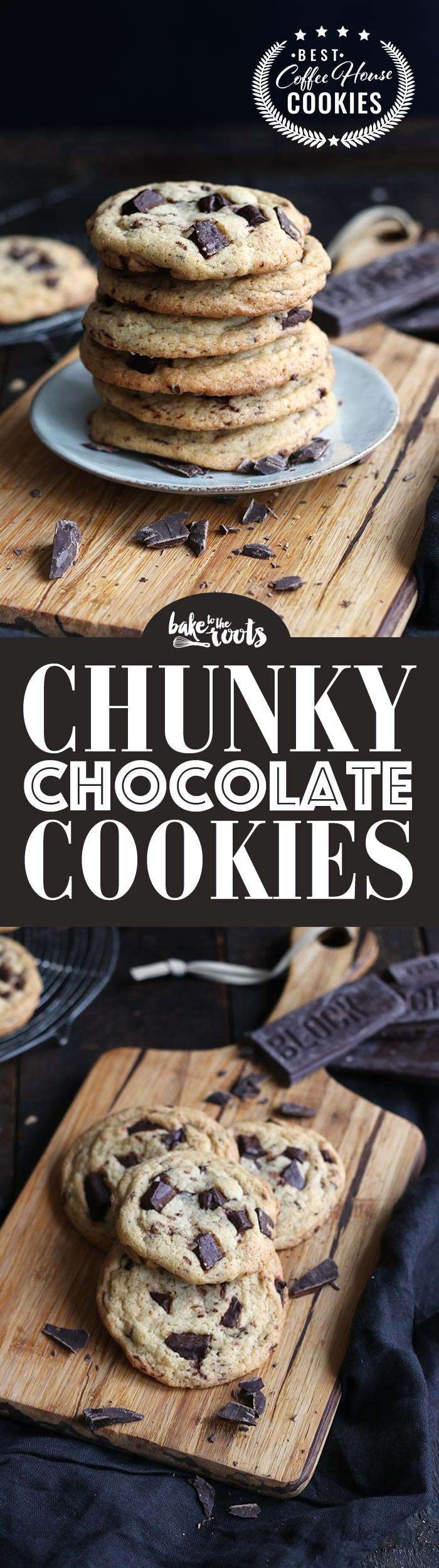 Delicious Chocolate Chip Cookies with large chunks of chocolate | Bake to the roots