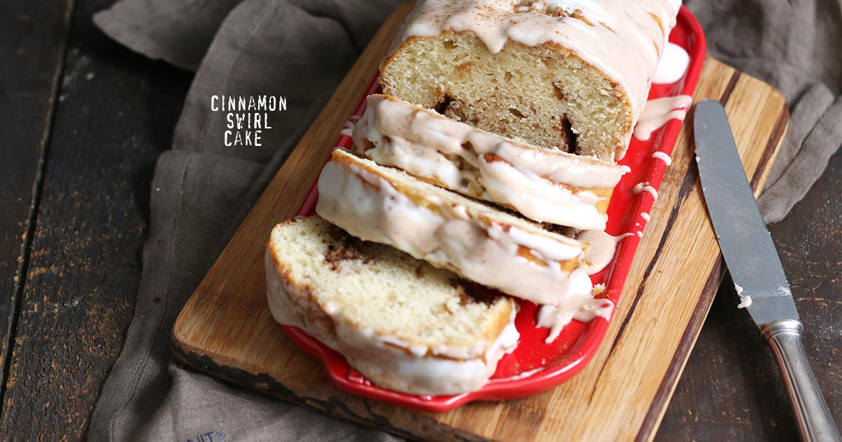 Cinnamon Roll Cake Recipe {Easy Breakfast Cake with Cream Glaze}