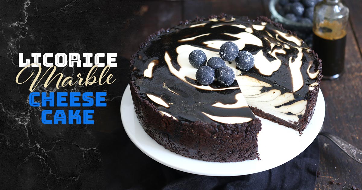 Licorice Marble Cheesecake | Bake to the roots