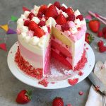 Strawberry Rasberry Ombre Cake | Bake to the roots