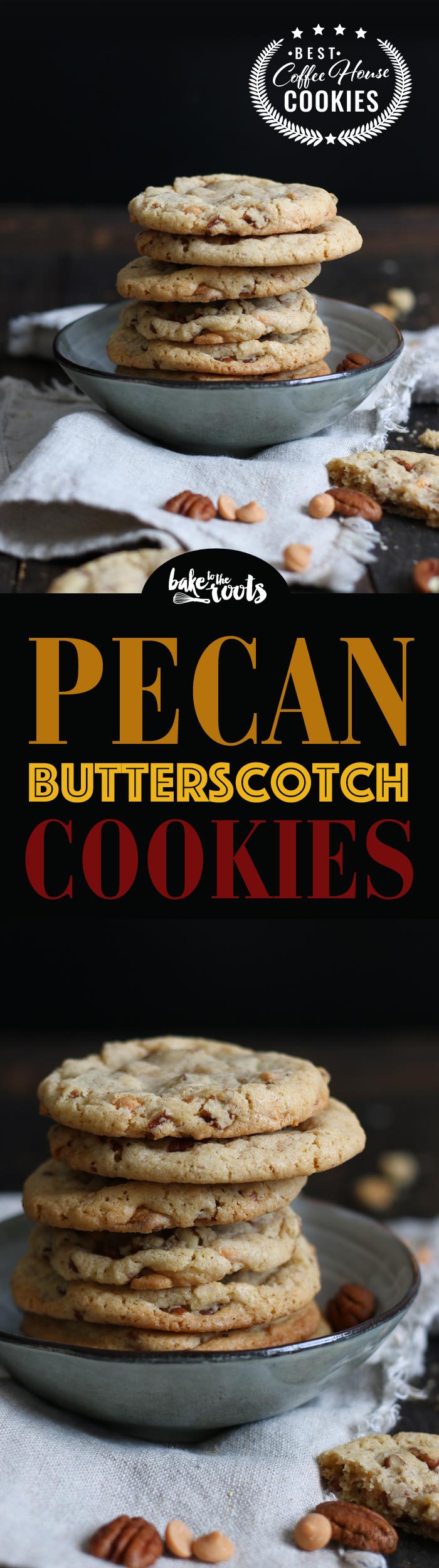 Pecan Butterscotch Cookies | Bake to the roots