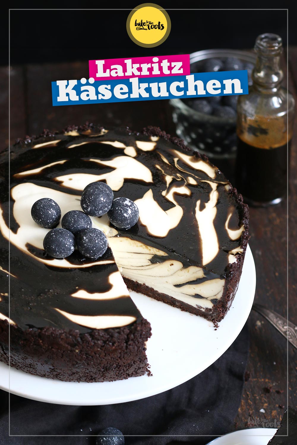 Lakritz Marmor Käsekuchen | Bake to the roots