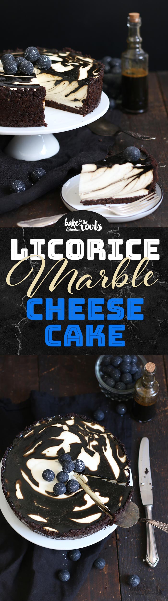 Licorice Marble Cheesecake | Bake to the roots