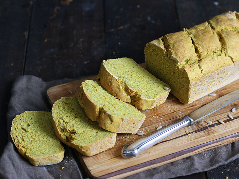Sunflower Turmeric Bread | Bake to the roots