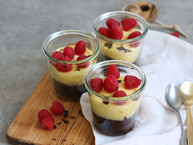 Brownie Cheesecakes im Glas gebacken | Bake to the roots