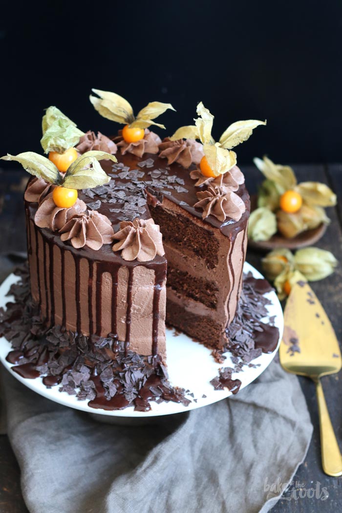 Brownie Chocolate Drip Cake | Bake to the roots