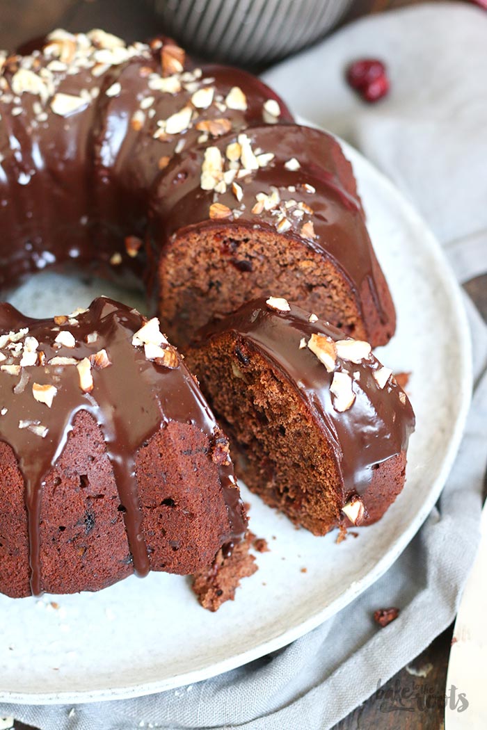 Cranberry Hazelnut Chocolate Bundt Cake | Bake to the roots
