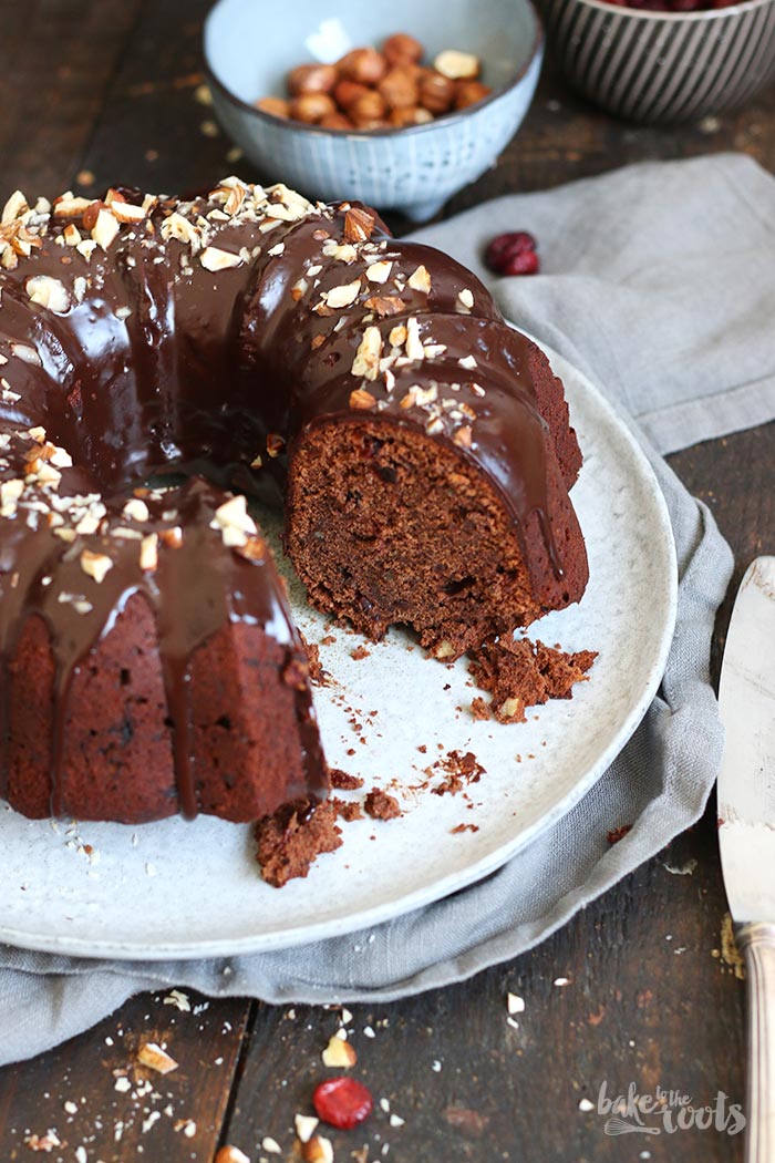 Cranberry Hazelnut Chocolate Bundt Cake | Bake to the roots