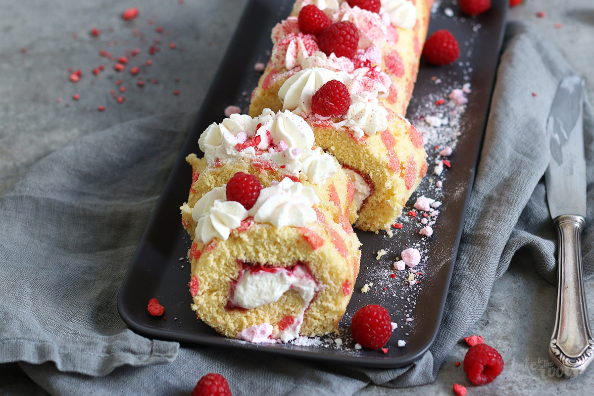 Raspberry Cake Roll | Bake to the roots