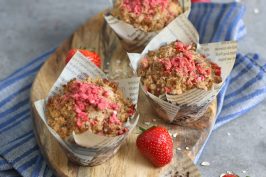 Strawberry Oats Muffins | Bake to the roots