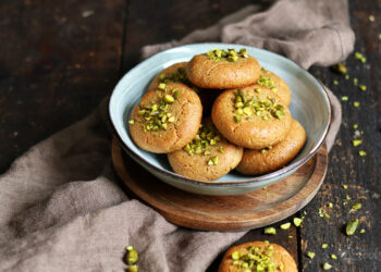 Tahini Pistachio Cookies | Bake to the roots