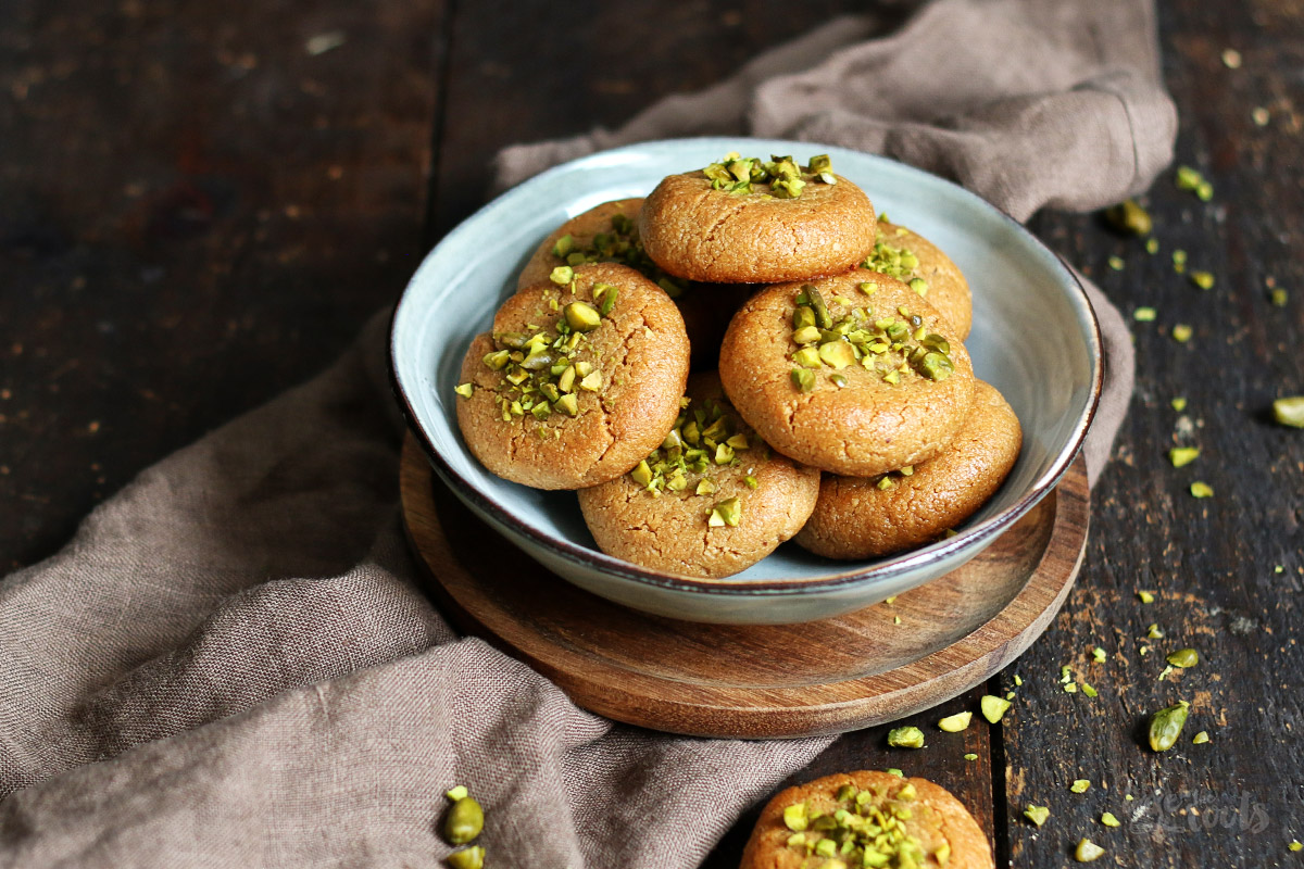 Tahini Pistachio Cookies | Bake to the roots