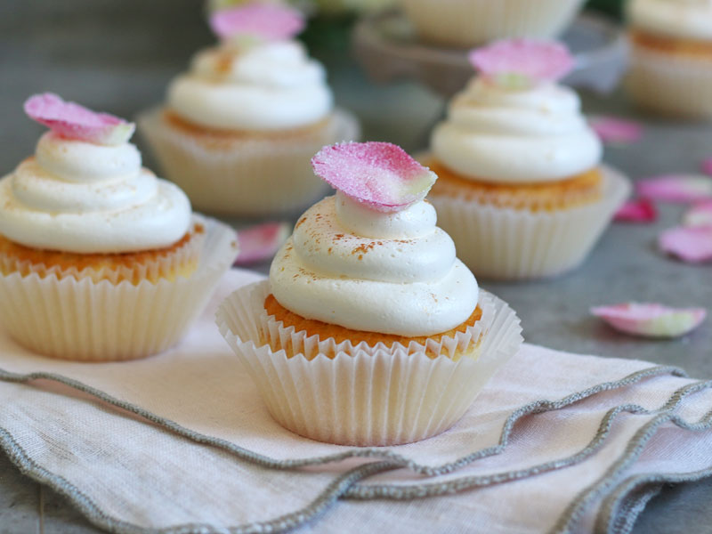Wedding Cupcakes with Rose Water | Bake to the roots