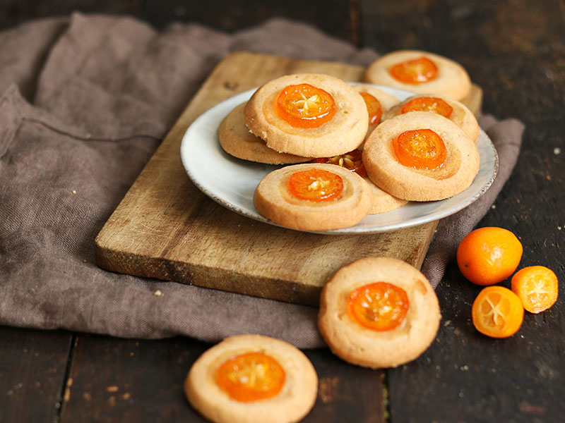 Shortbread Cookies with Kumquats | Bake to the roots