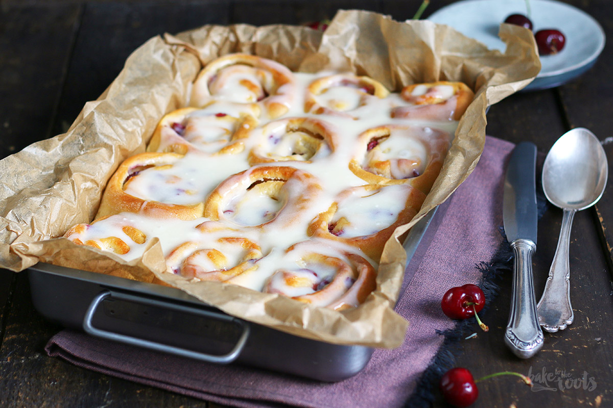 Cherry White Chocolate Rolls | Bake to the roots