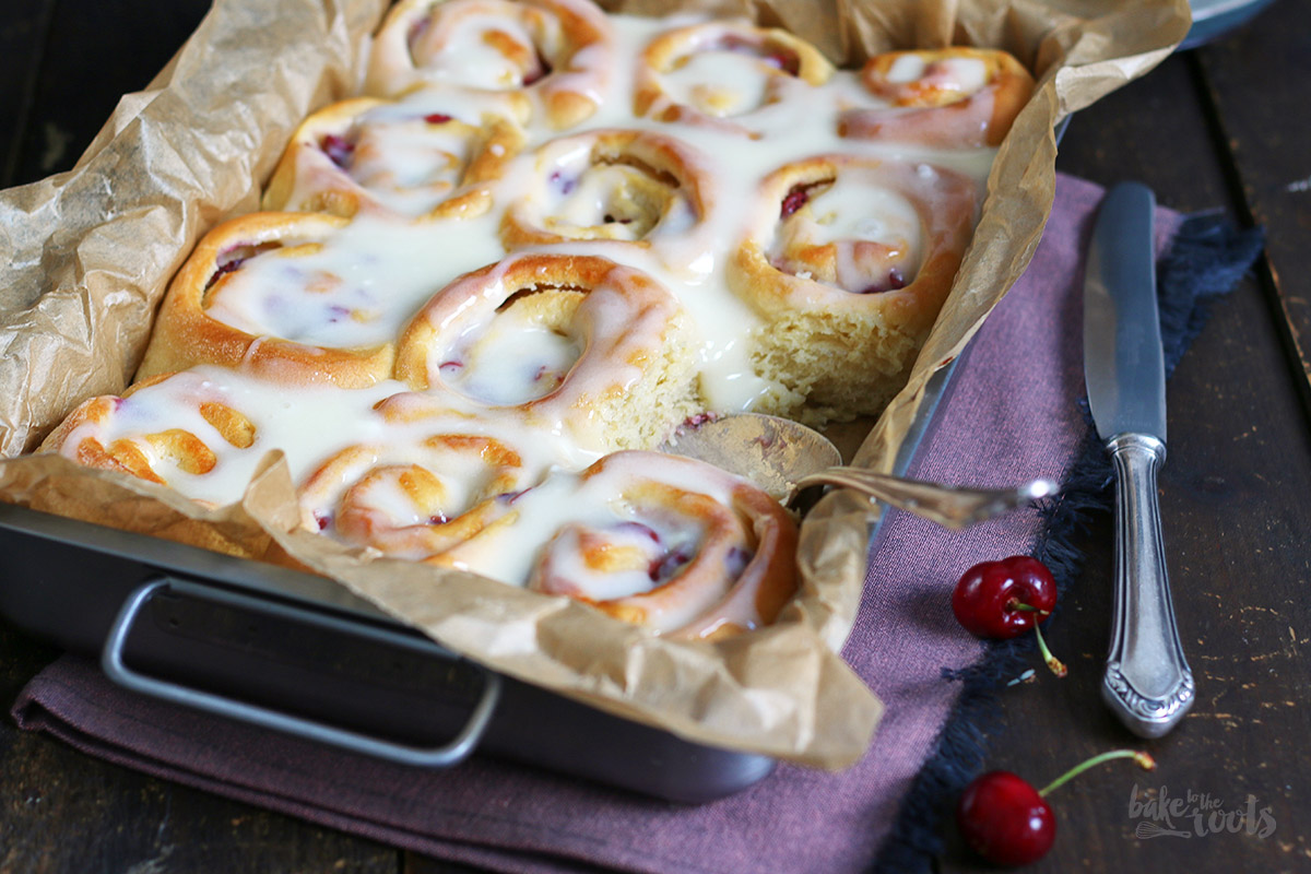 Cherry White Chocolate Rolls | Bake to the roots