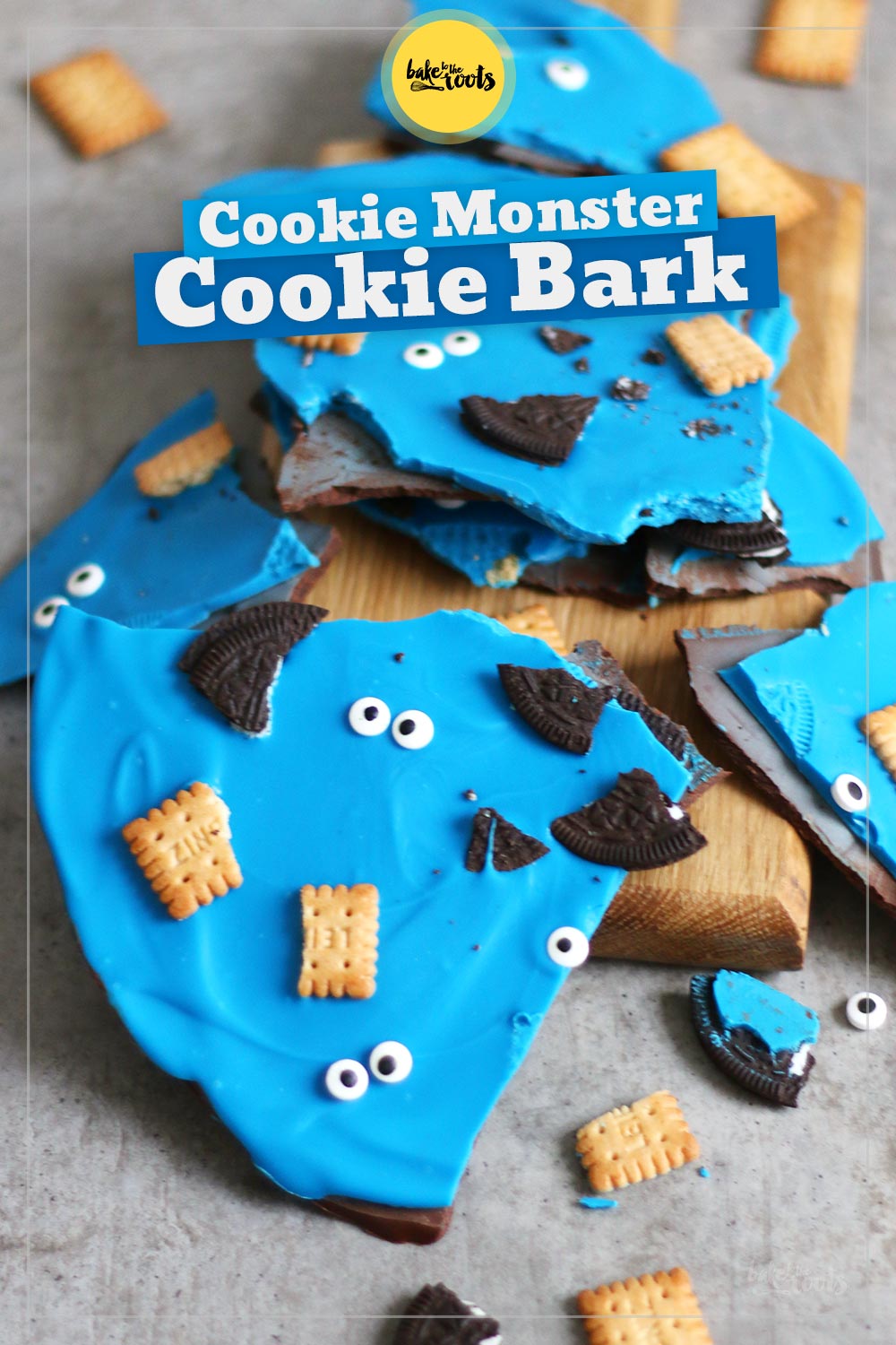 Cookie Monster Cookie Bark | Bake to the roots