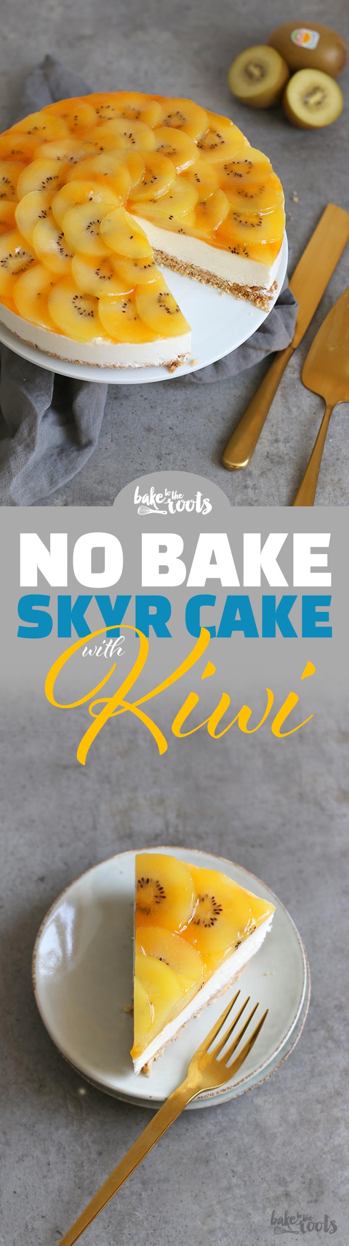 No Bake Skyr Cake mit Kiwi | Bake to the roots
