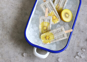 Chia Pudding Kiwi Popsicles | Bake to the roots