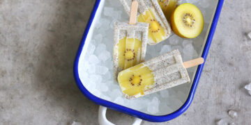 Chia Pudding Kiwi Popsicles | Bake to the roots