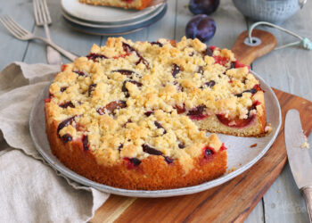 Einfacher & Schneller Pflaumen Streuselkuchen | Bake to the roots