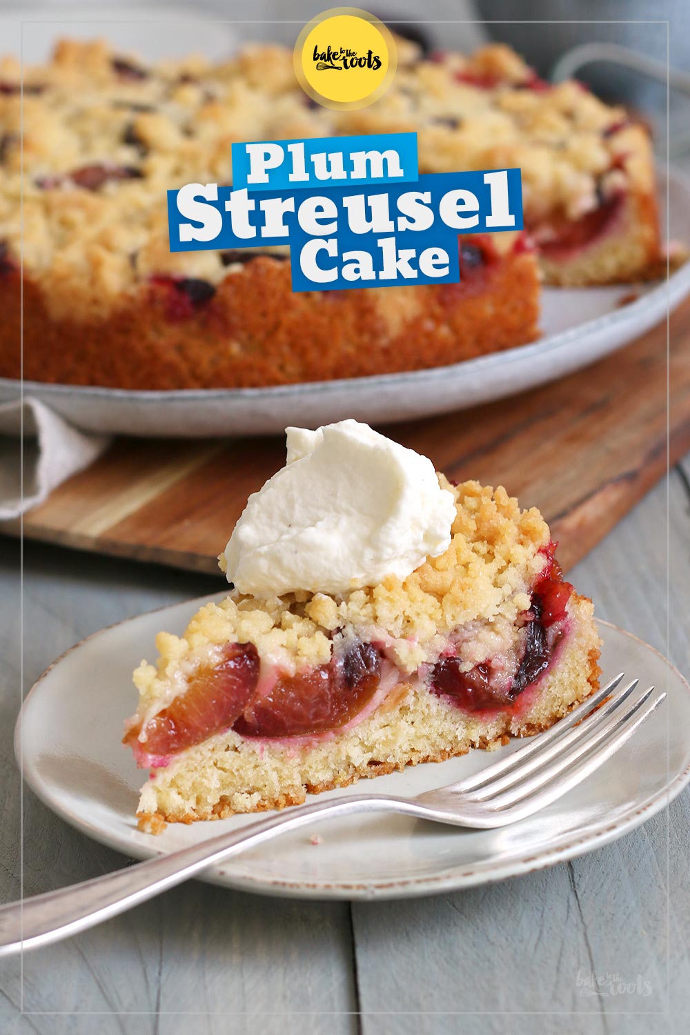 Quick & Easy Classic German (Damson) Plum Streusel Cake | Bake to the roots