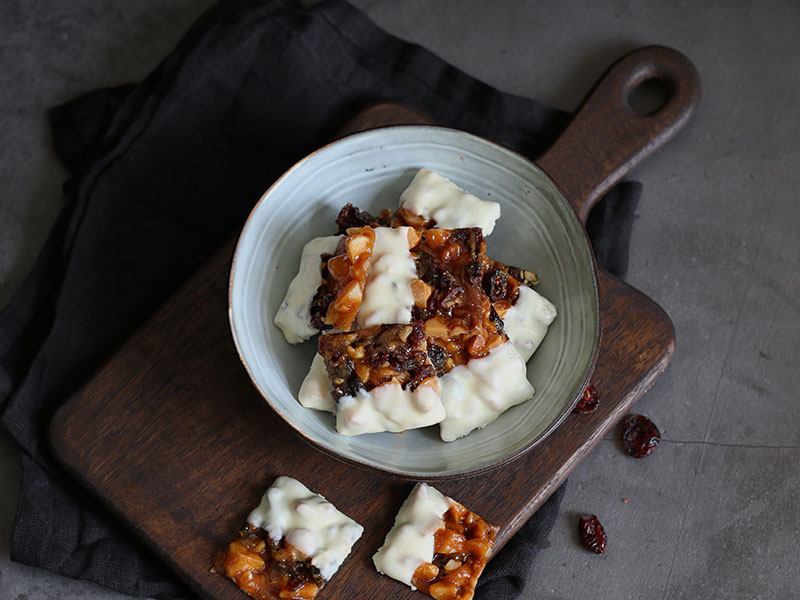 Cranberry Macadamia Florentines | Bake to the roots