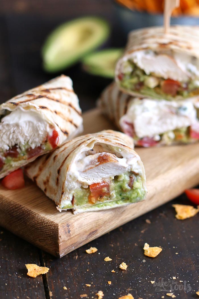Guacamole Chicken Wraps | Bake to the roots