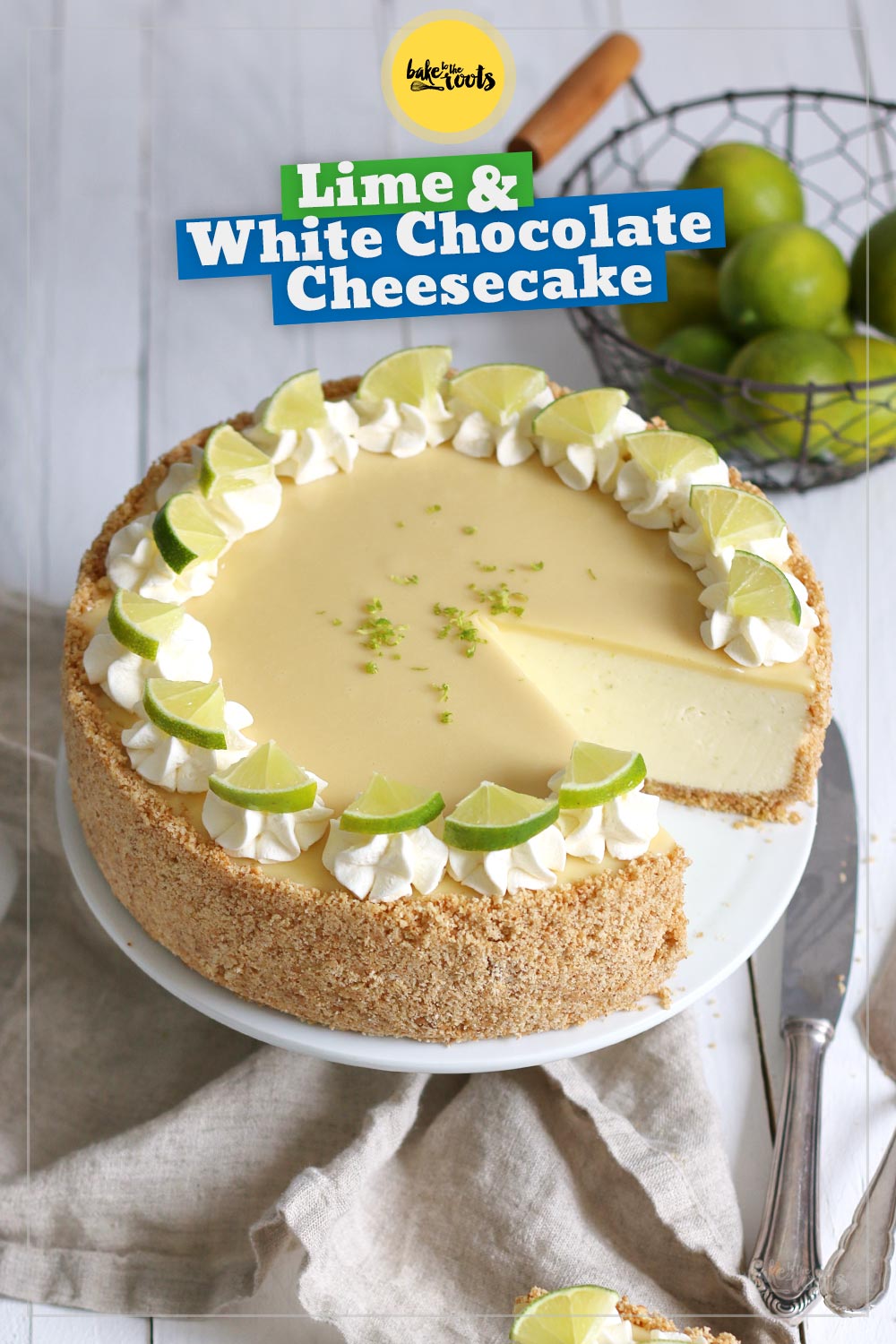 White Chocolate Lime Cheesecake | Bake to the roots