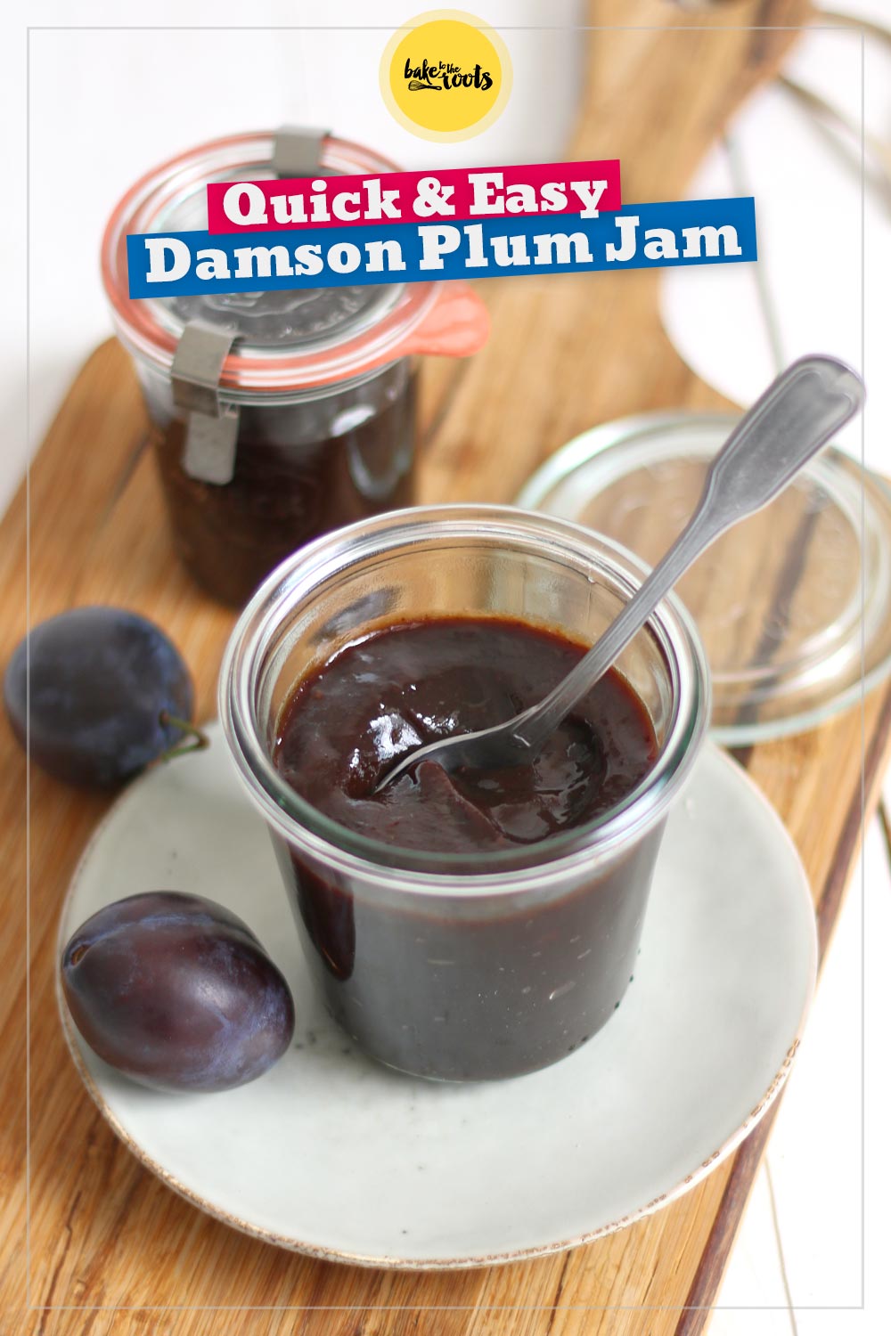 German Damson Plum Jam aka. Zwetschgenmus | Bake to the roots