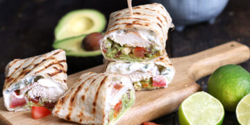 Guacamole Chicken Wraps | Bake to the roots