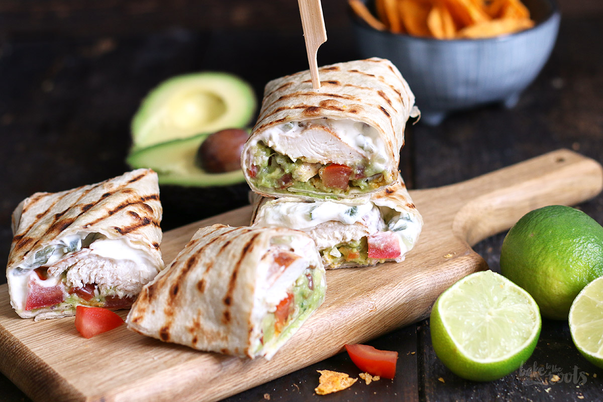 Guacamole Chicken Wraps | Bake to the roots