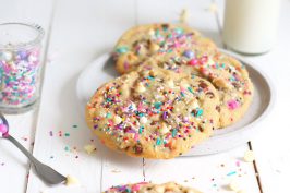 Stuffed Monster Chocolate Chip Cookies with Nutella and Sprinkles | Bake to the roots