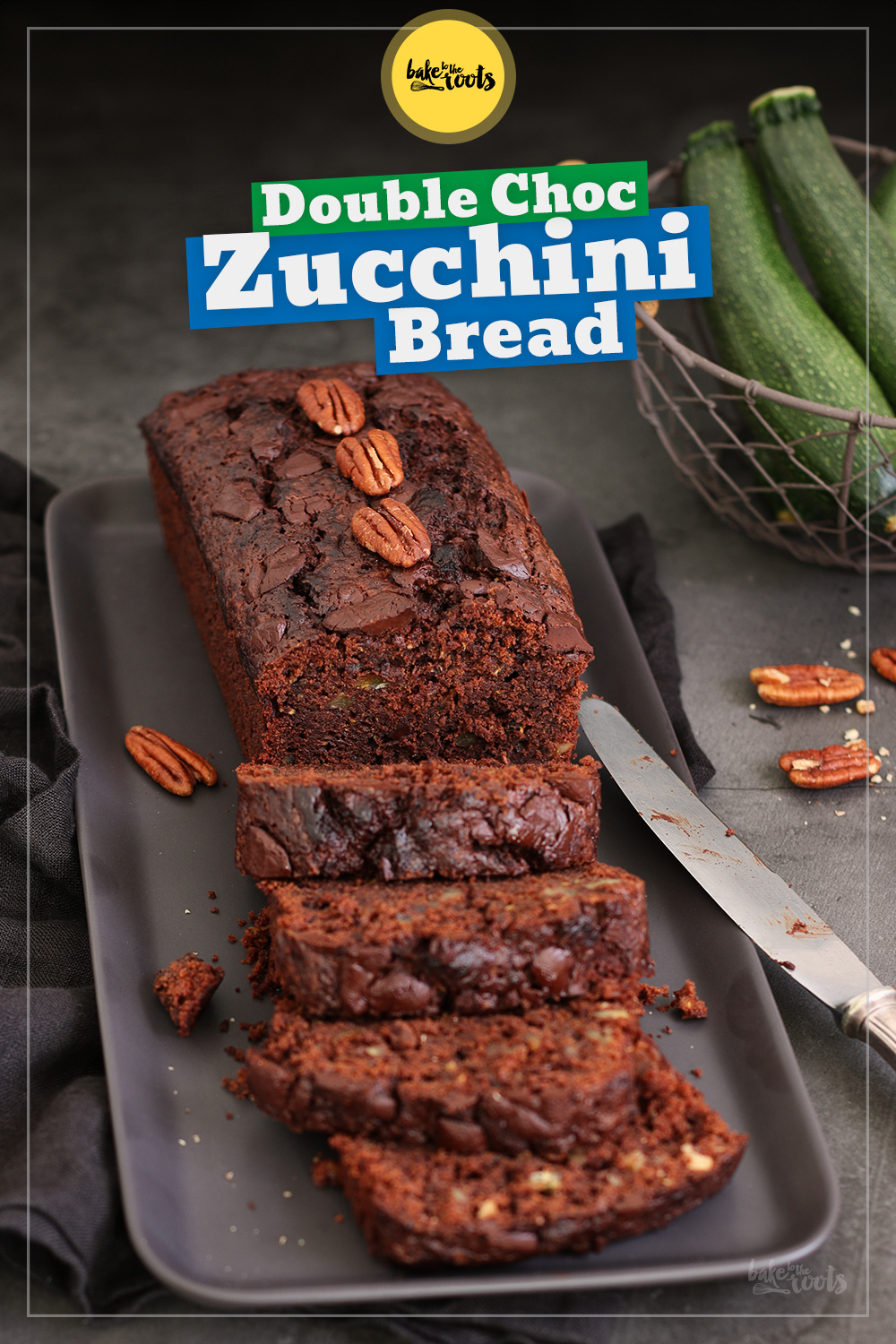 Double Chocolate Zucchini Bread | Bake to the roots