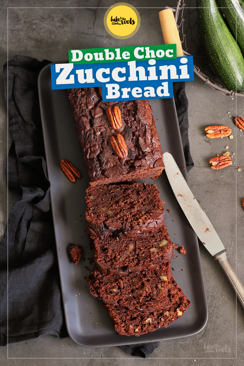 Double Chocolate Zucchini Bread | Bake to the roots