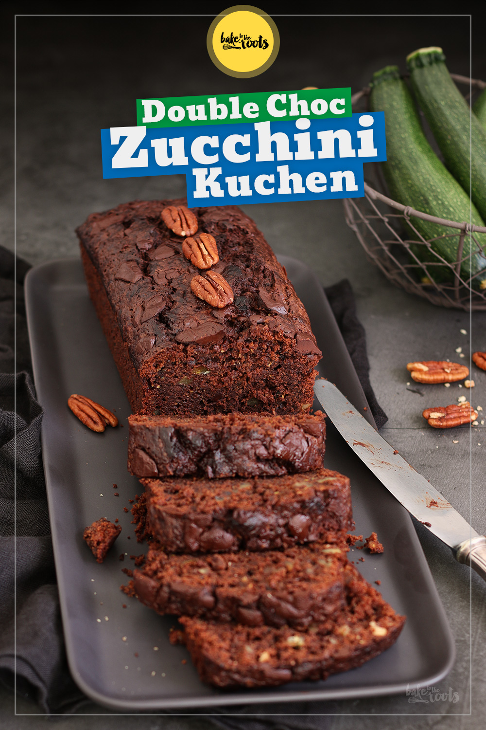 Double Chocolate Zucchini Kuchen | Bake to the roots
