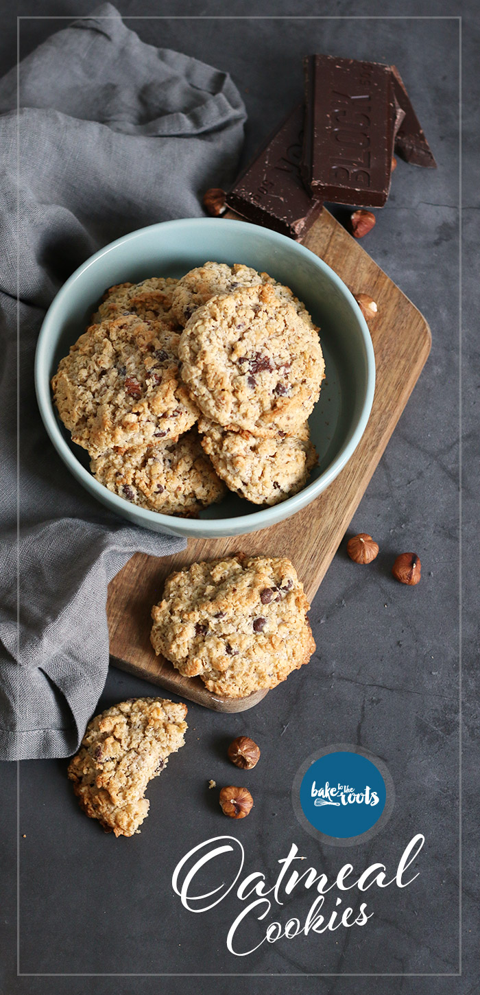 Oatmeal Cookies with Hazelnuts and Chocolate | Bake to the roots