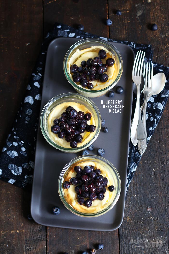 Blueberry Cheesecakes in Glass Jars