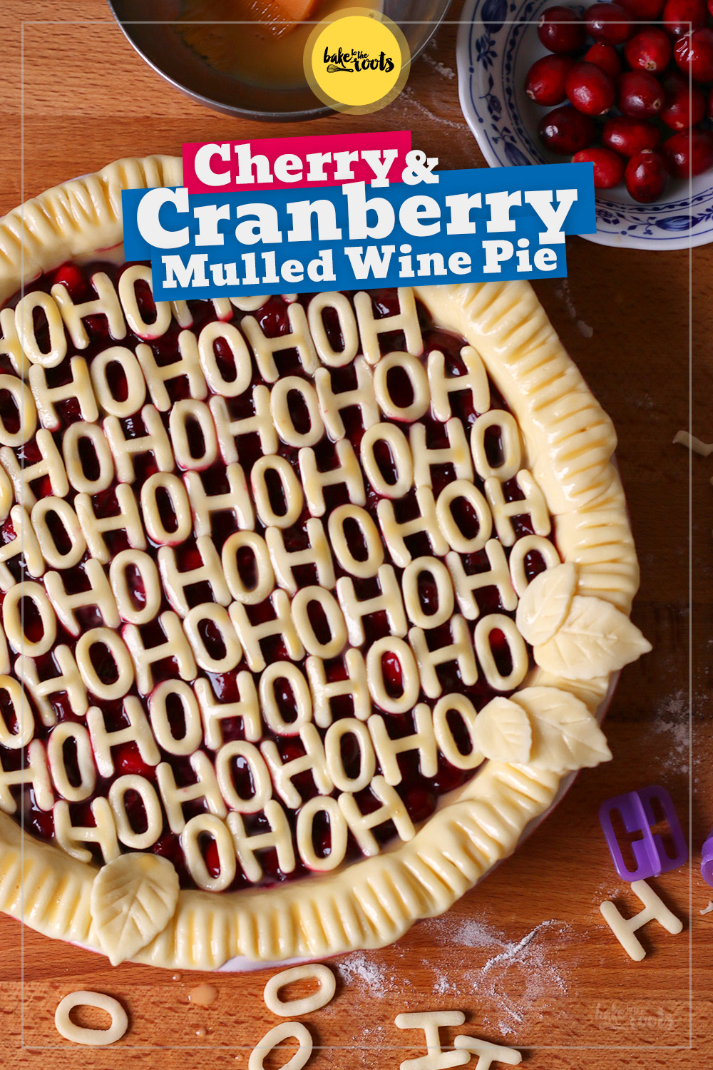 Cherry Cranberry Mulled Wine Pie | Bake to the roots