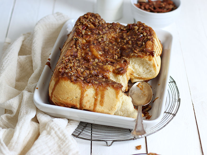 Cinnamon Pecan Sticky Buns | Bake to the roots