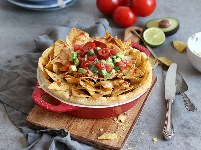 Chili con Carne Tortilla Pie | Bake to the roots