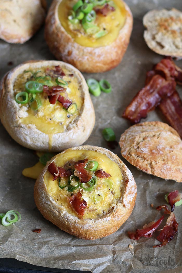 Bacon & Egg Bread Bowls | Bake to the roots