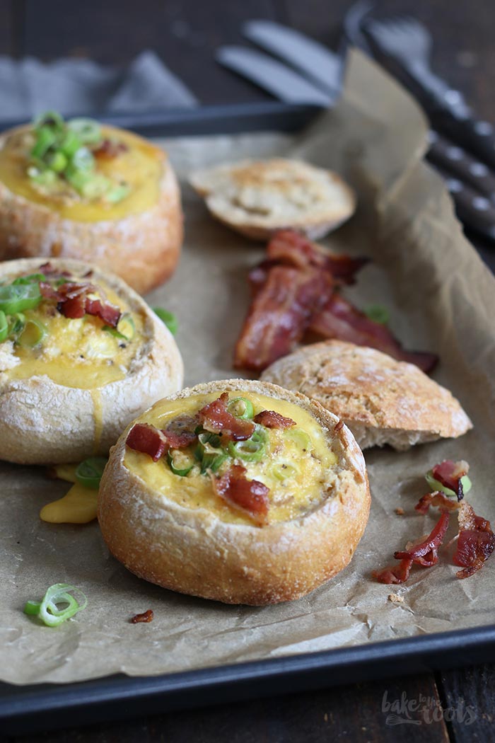 Egg& Bacon Bread Bowls | Bake to the roots