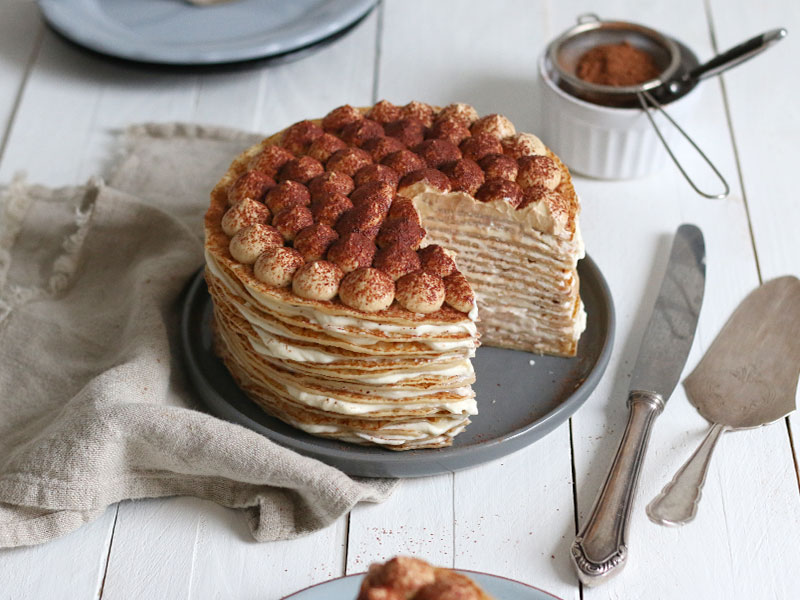 Tiramisu Crêpe Cake | Bake to the roots