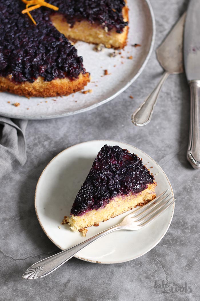 Blueberry Polenta Upside Down Cake | Bake to the roots